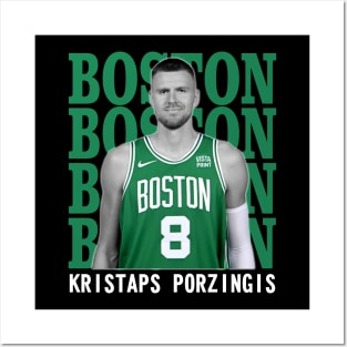 Boston Celtics Kristaps Porzingis Posters and Art